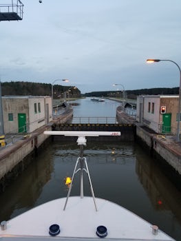 Crusing the locks of the Danube Canal
