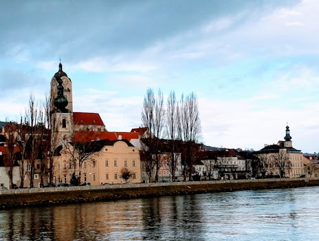 Cruising past quaint villages on the Danube