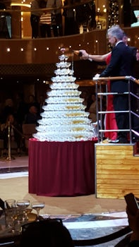 Champagne Glass Tower, Formal Night (Sea Day 1)