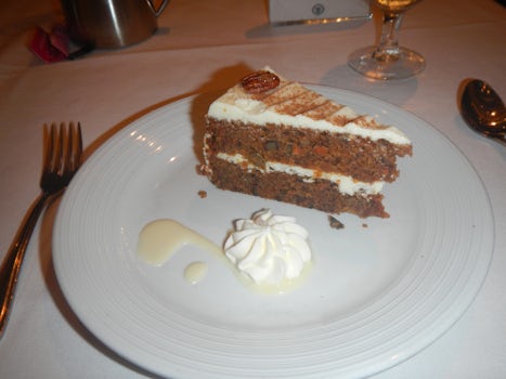 Deeeeelicious carrot cake!!! One of the many incredible tasting desserts I