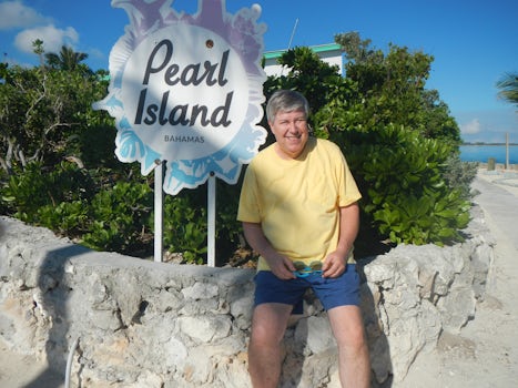 Me on Pearl Island Bahamas. The first day (Christmas Day) the ship docked a