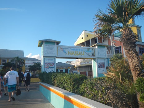 Entrance to Nassau Bahamas! You walk off the ship and, upon walking onto th