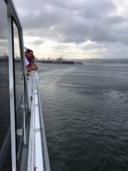 view from the top - as we leave Durban Harbour