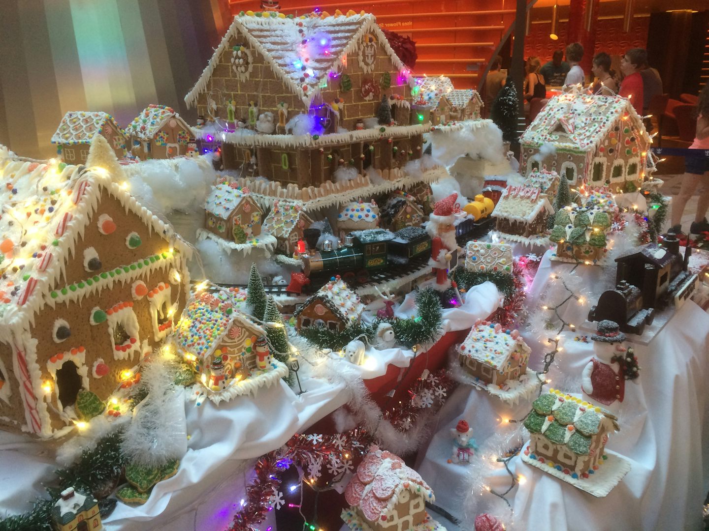 One of several gingerbread house displays on the holiday cruise.