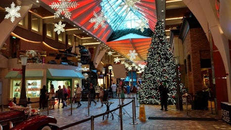 Picture of the Christmas tree on the Promenade.