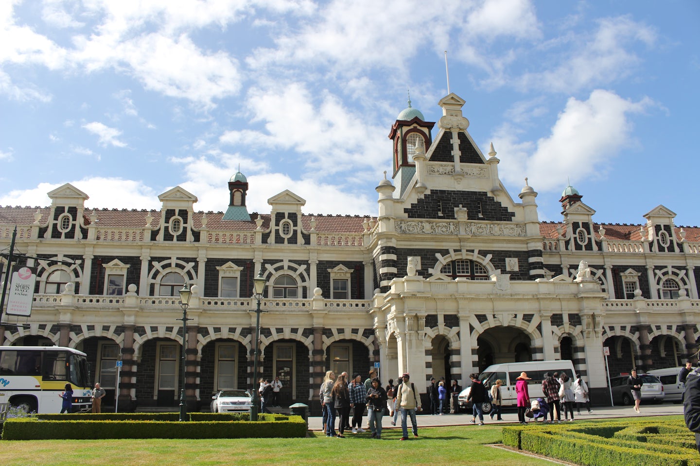 Railway building at Dunedin. Scottish influence can be seen throughout the