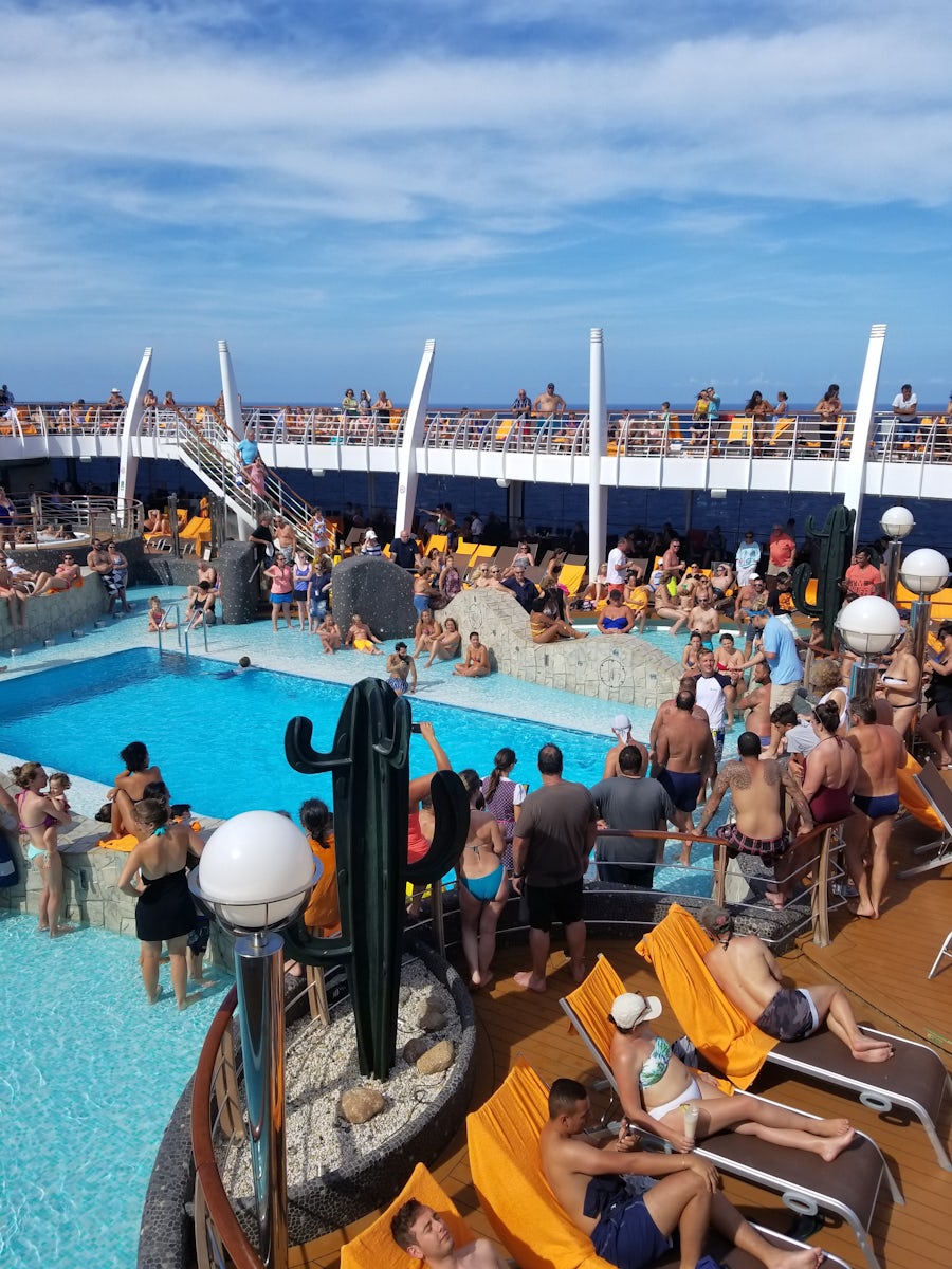 belly flop contest at the pool. Well, 1/3 of ship pools. There's anothe