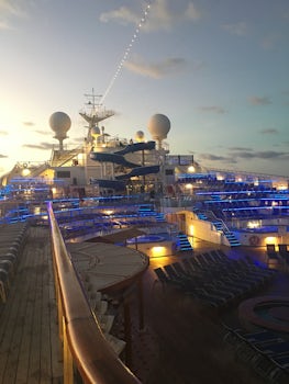 The Lido Deck all lit up!