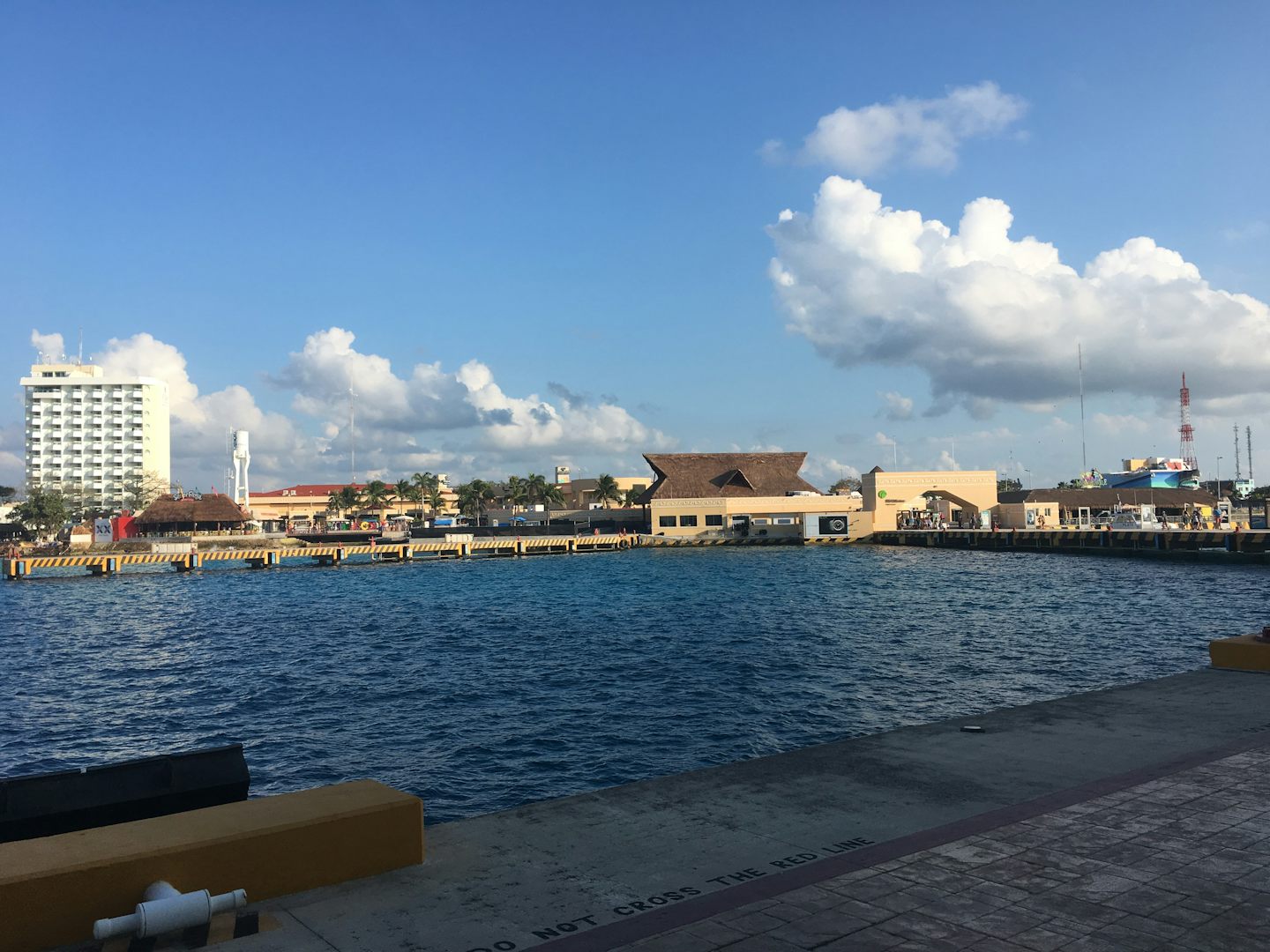 A view of the port in Cozumel.