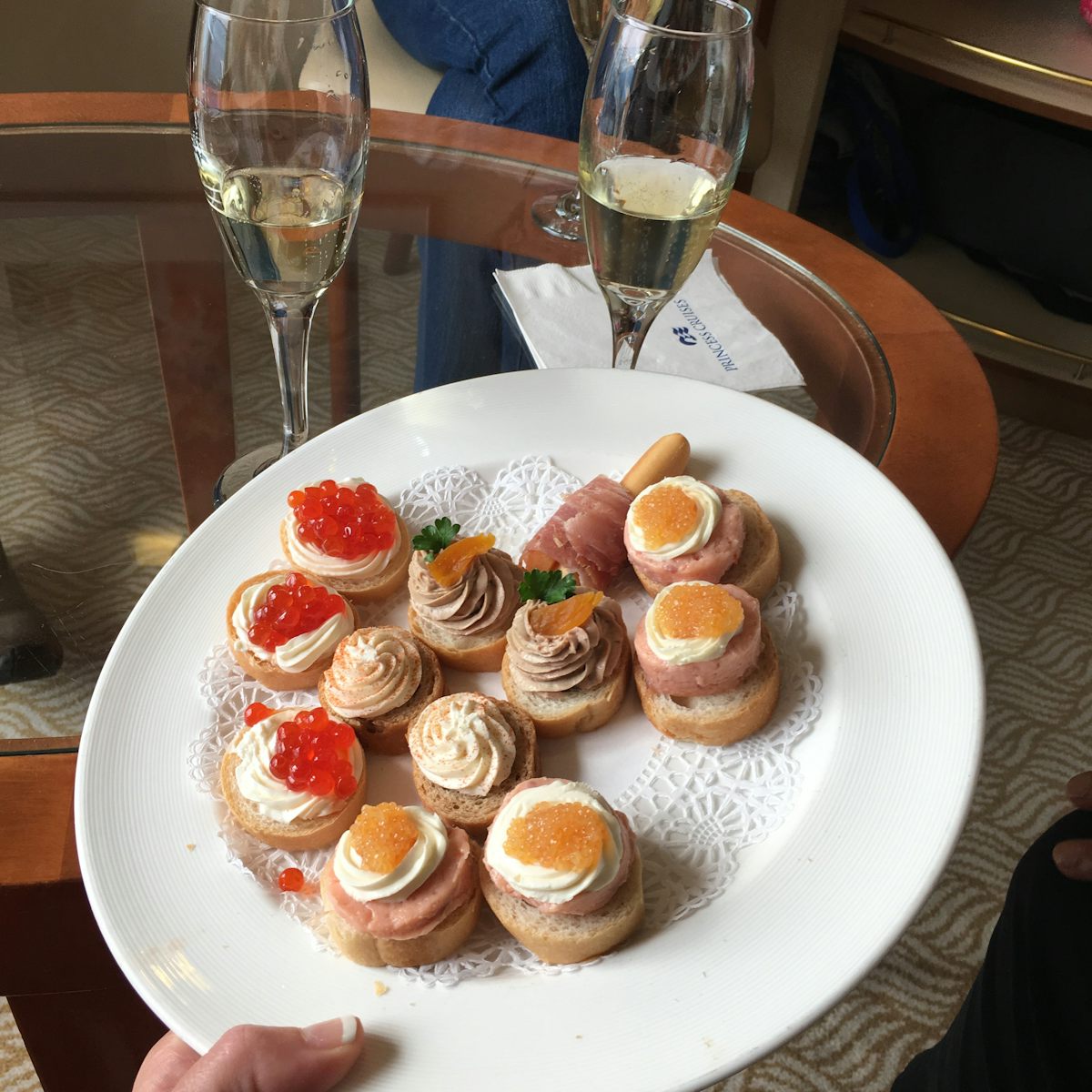 Deluxe Canapes for an in-room celebration!