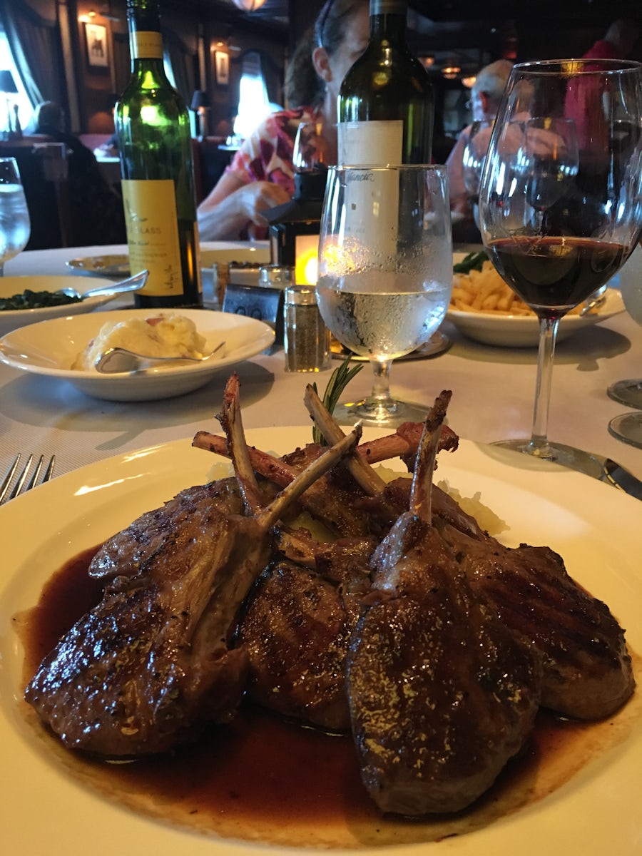 Get the lamb chops at Crown Grill!