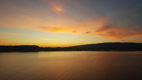 Sunset leaving Argostoli