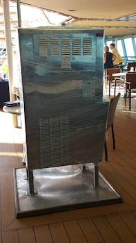 All the self serve ice cream machines were wrapped up like this for a major