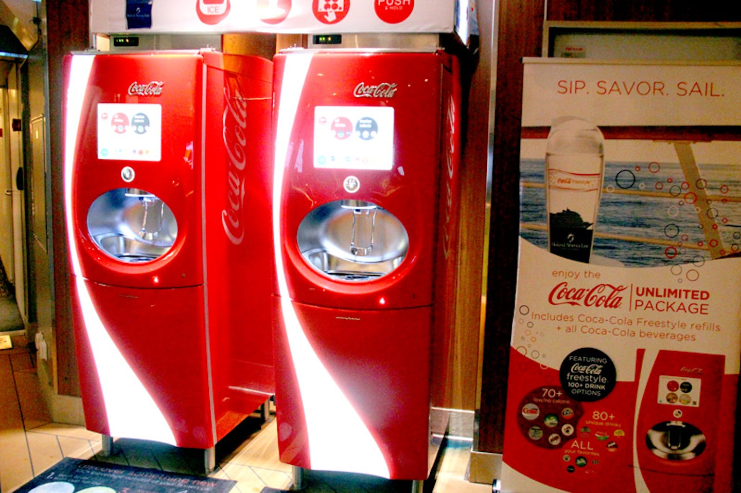 Coke machine drinks for $8/day