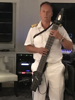 Our Captain shows off his musical talents