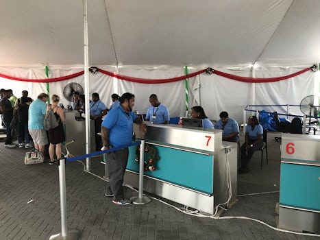 Temporary check in at the St Marten Airport