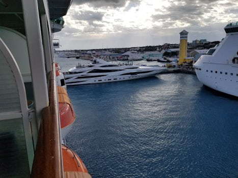 The mega yacht, Lionheart, at port in Nassau....i think....