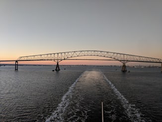 Key bridge when leaving Baltimore