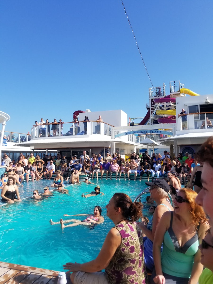 always fun activities at the pool and all around the ship..loved loved loved Alvin, Romeo and Benjil 
they made the events so much fun!! great entertainment committee