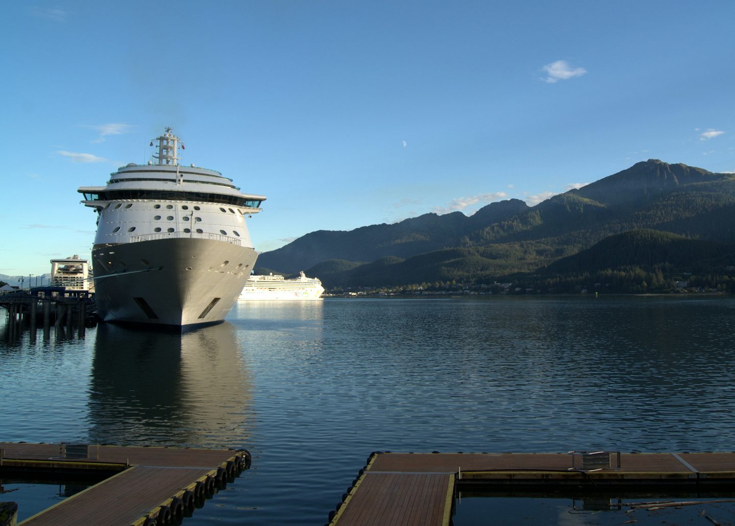 Radiance of the Seas docked in Juneau