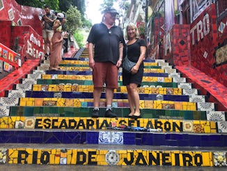 Photo of the famous tiled steps in downtown Rio