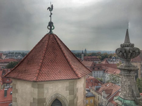 I think this may have been the view from a Bell Tower in Regensburg