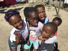 Happy children in East London township