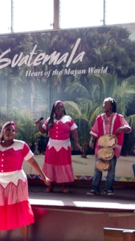 Guatemalan dancers and band in Santo Tomas. No tender at this port. :)