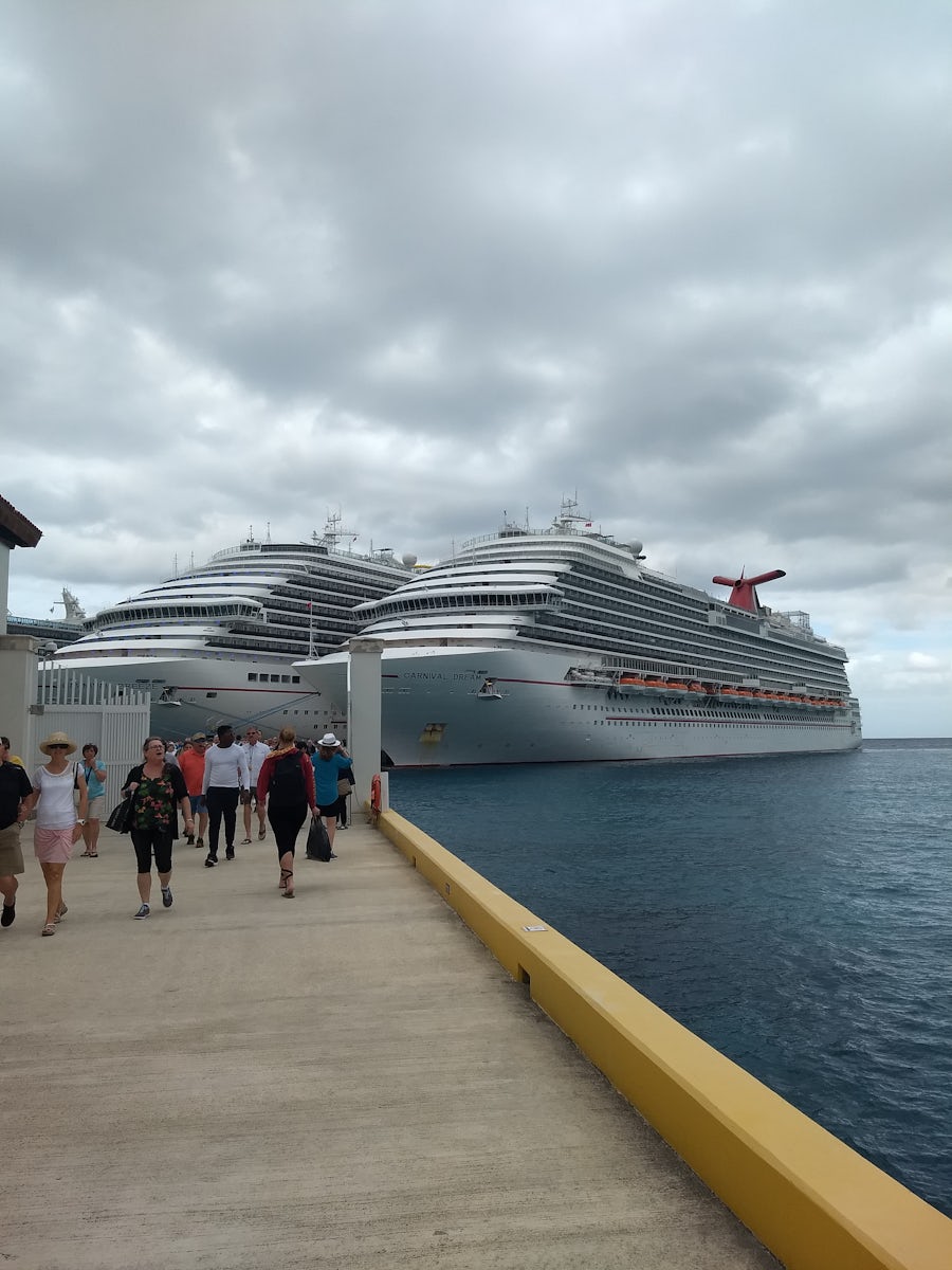 Dream and Breeze side by side at Cozumel Mexico