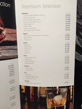 Drink options and prices at the MSC Seaside. This will help you decided whe
