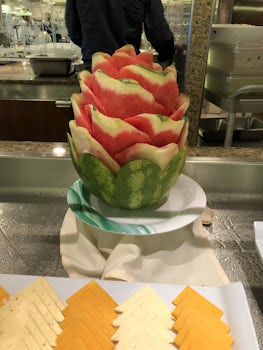 Amazing fruit carvings throughout the ship
