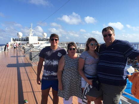 One happy family on the deck of the MSC Sinfonia