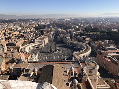 Rome view from top of Saint Peters the Vatican