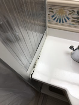 Bathroom sink separated