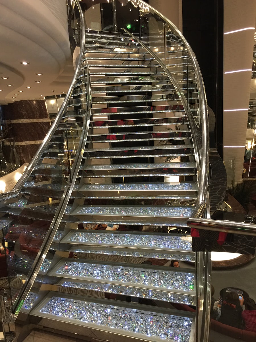 Crystal staircase in the Central Reception area.