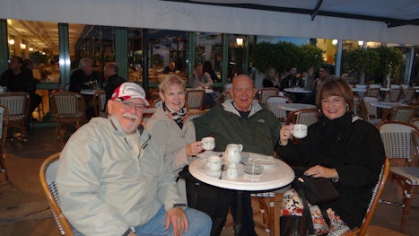 At a café in Monte Carlo!