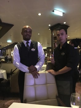 Waiters Kahshakah and Sylvester go above and beyond to provide a very special dining experience.