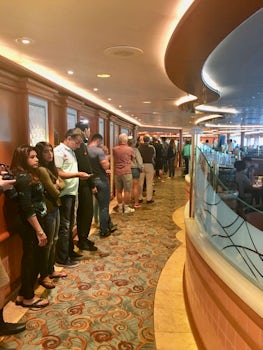 Long, long lineups for buffet.  Due to most of the other dinning buffets CL