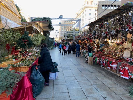 Christmas Market near Barcelona Cathedral