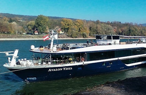 Avalon Vista at port in Melk, Austria