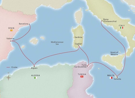 Our cruise of the southern Mediterranean