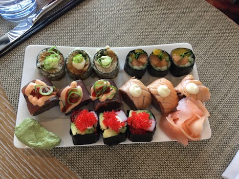 Requested sushi made without fish. This is what the chef came up with.