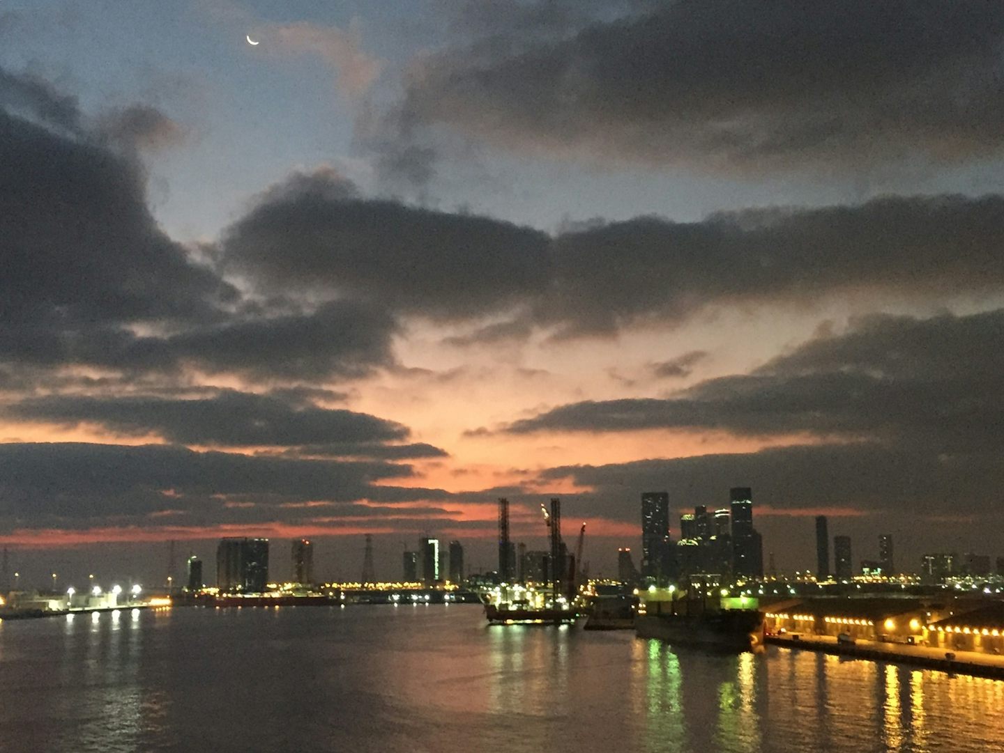 Sunrise in Abu Dhabi port