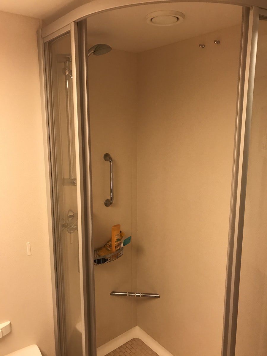 Large shower (worked for my 6'3" husband)