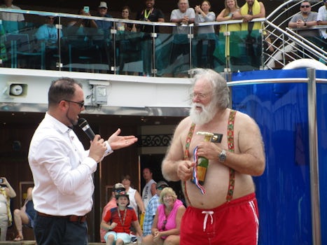 Santa wins the Hairy Chest Contest!
