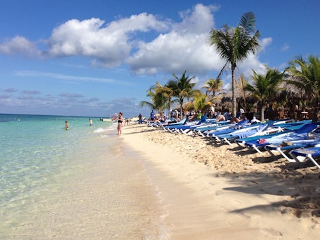 Cozumel: Mr. Sanchos beach area. Super fun. Make reservations in advance, taxi $17 each way, plus tip.
