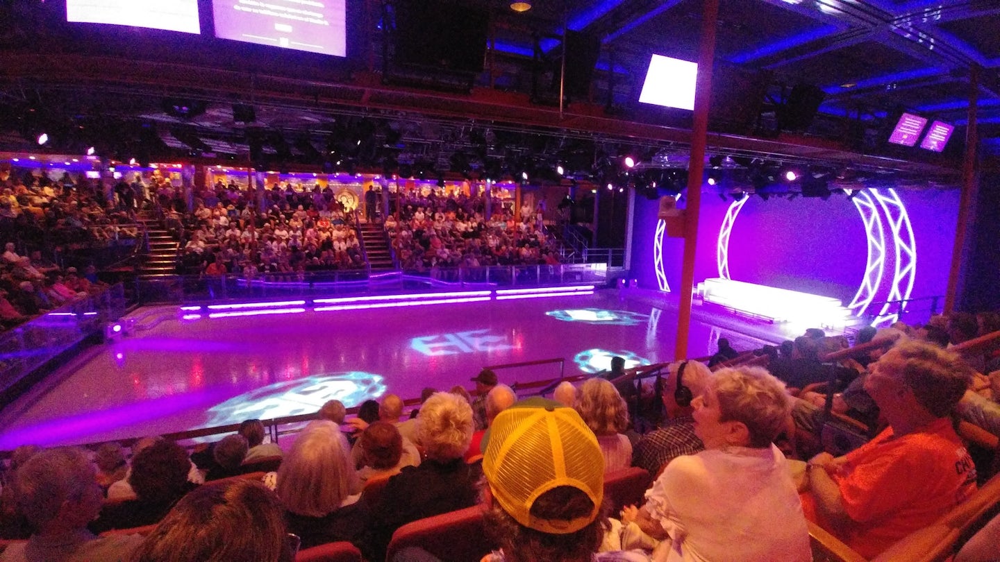 Ice Skating show on the 3rd Deck. Exciting show!