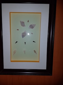 Artwork in the hall of the staterooms.