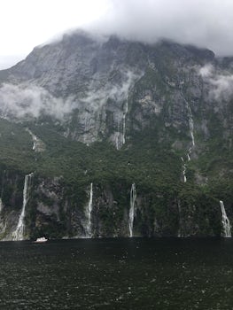 Waterfalls cruising through Dusky, Doubtful and Milford Sounds.