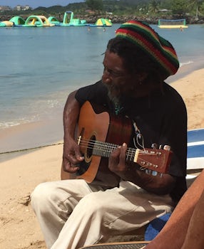 Being serenaded in St Lucia